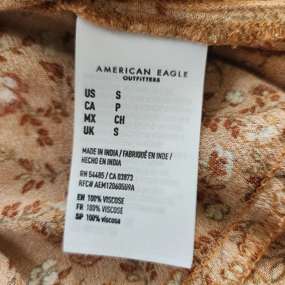 American Eagle‎ Outfitters Peasant Mini Dress Orange Women's Size Small